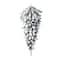 Glitzhome® 36" Pre-Lit Flocked Christmas Teardrop with LED Lights and Timer